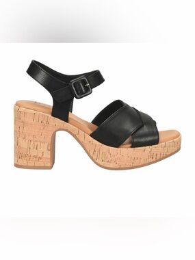 Women's B O C BY BØRN Leight Platform Sandal in Black Sz 10